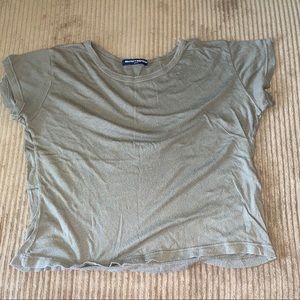 Olive/Army Green Slightly Cropped T-Shirt